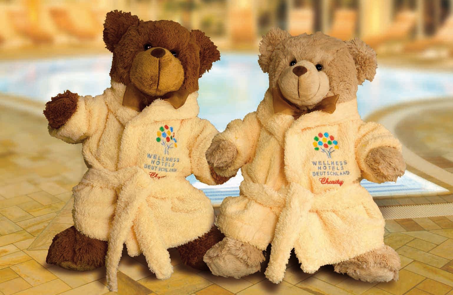 Unzertrennliche Freunde: die Wellness-Teddys