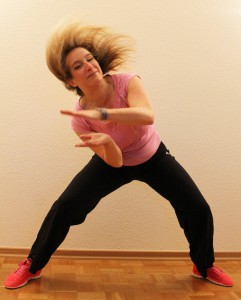 Autorin Eva Blomenkamp beim Zumba